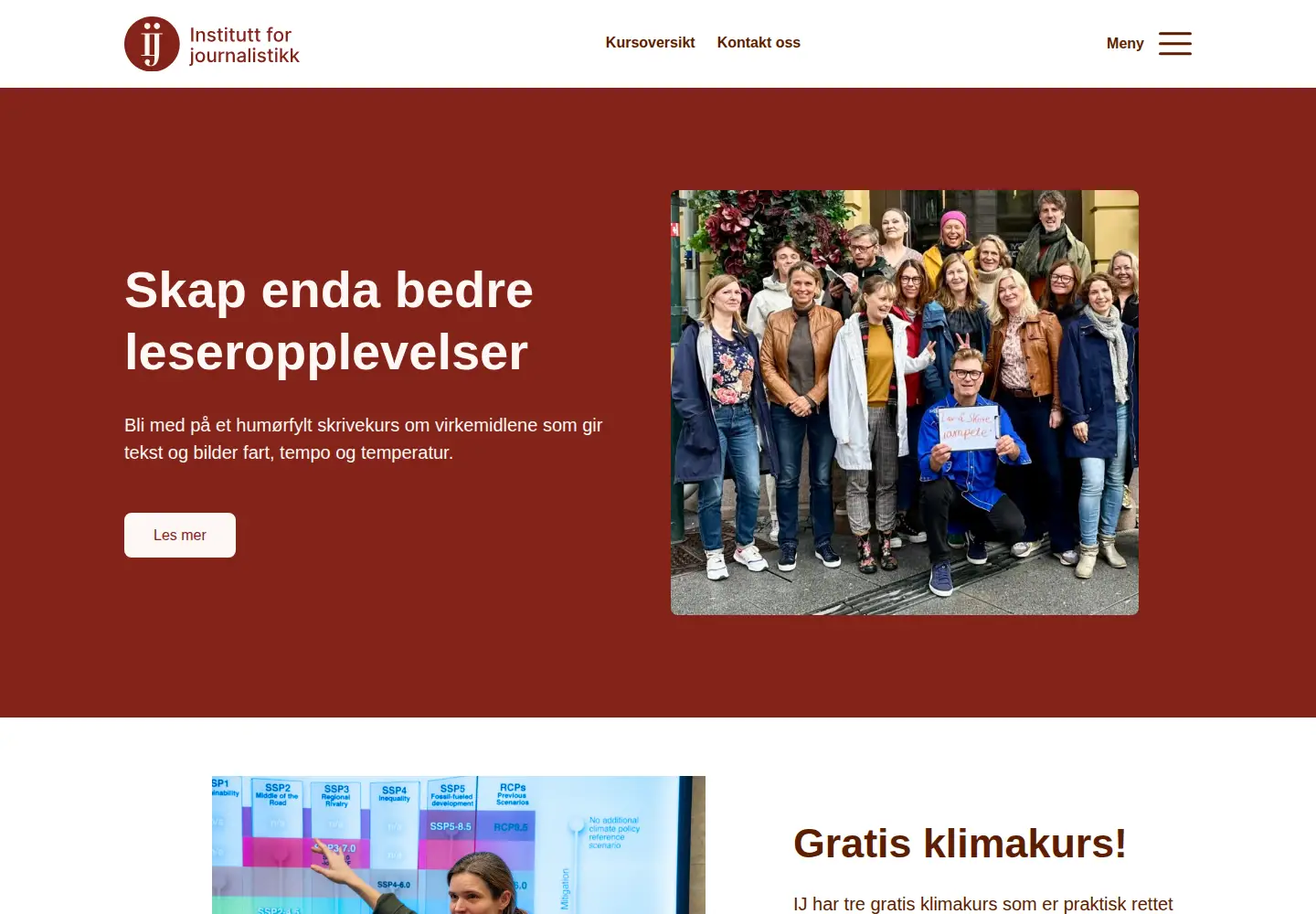Captured homepage of ij.no in the current scan