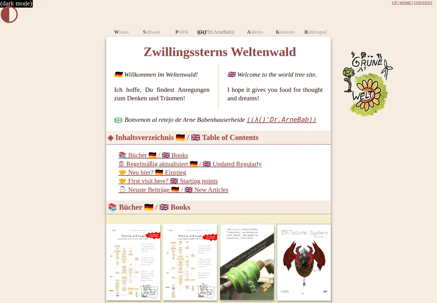 Screenshot of draketo.de