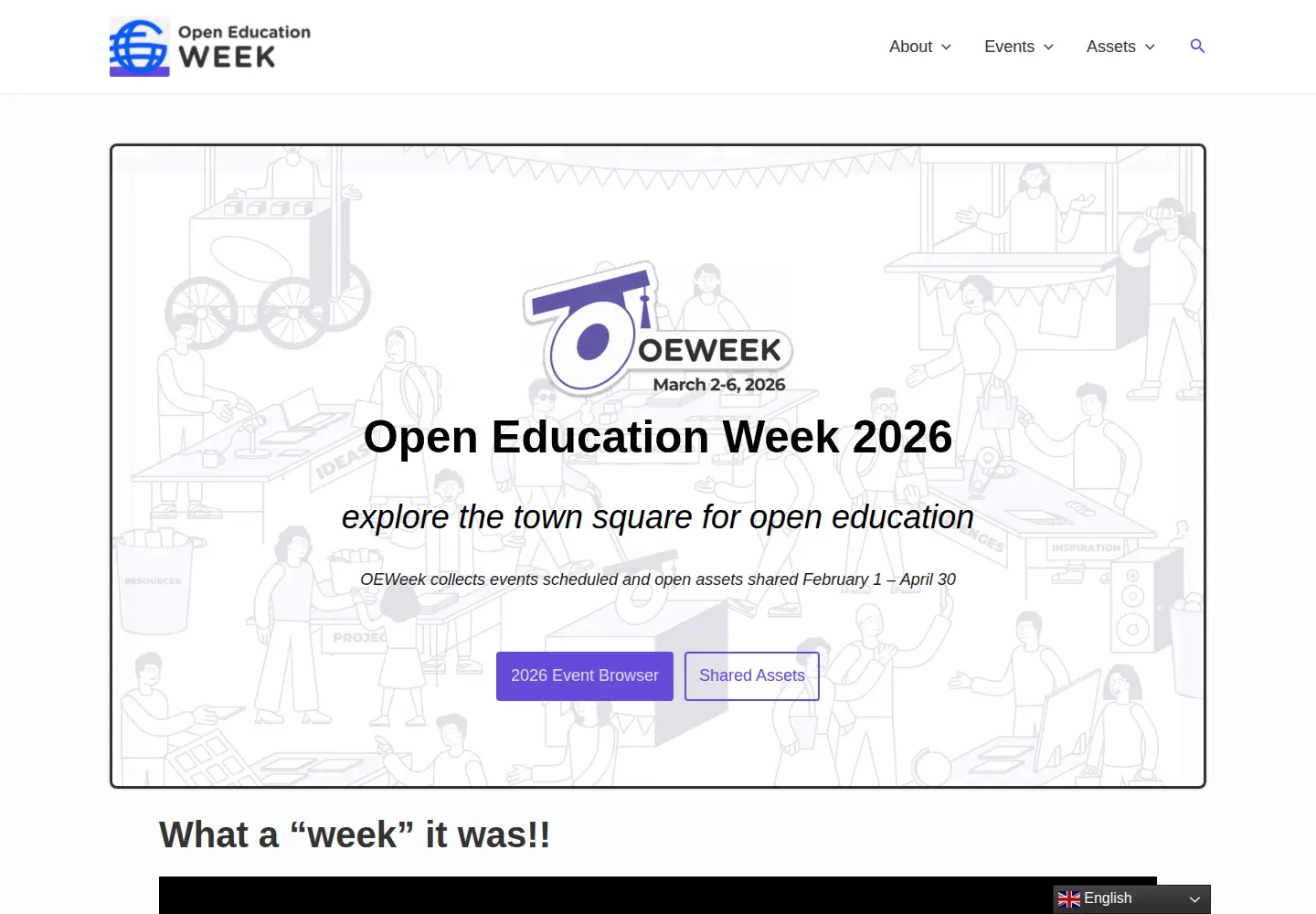 Screenshot of openeducationweek.org