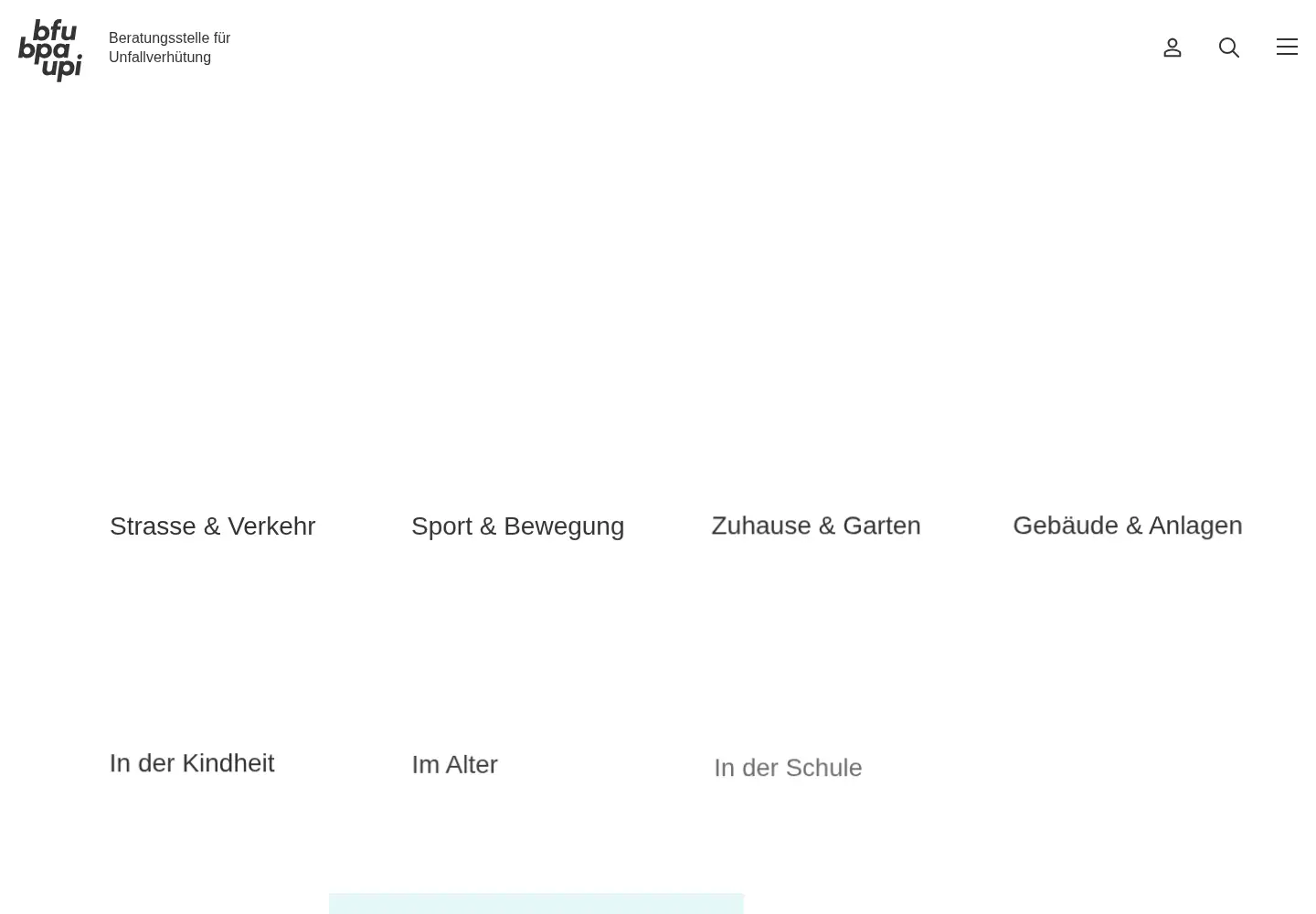 Captured homepage of bfu.ch in the current scan