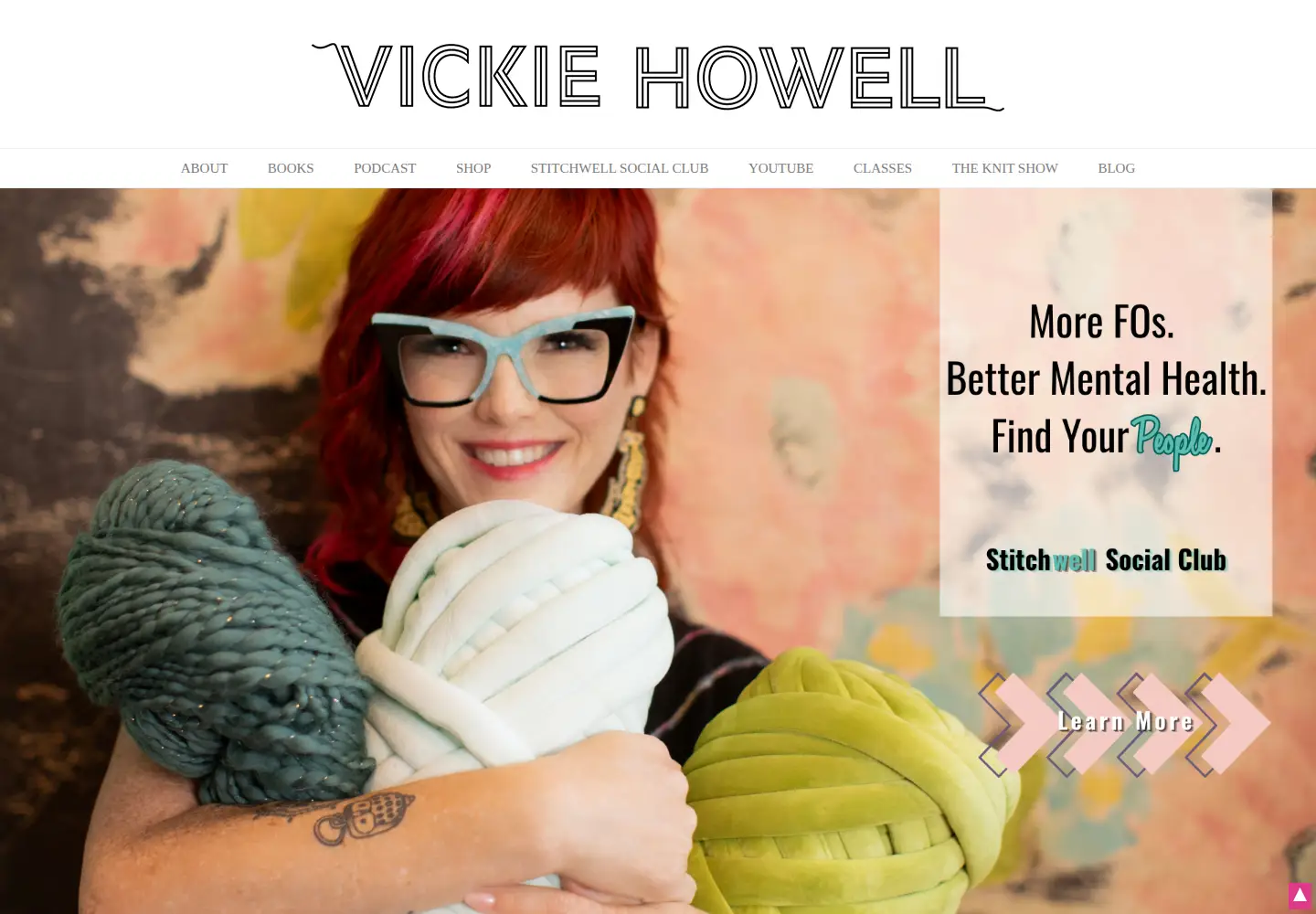 Captured homepage of vickiehowell.com in the current scan