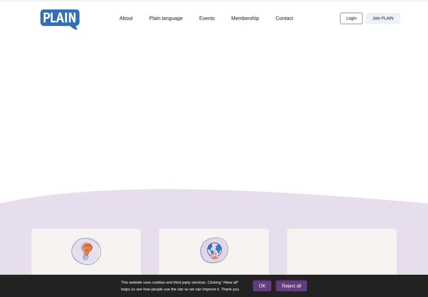 Captured homepage of plainlanguagenetwork.org in the current scan
