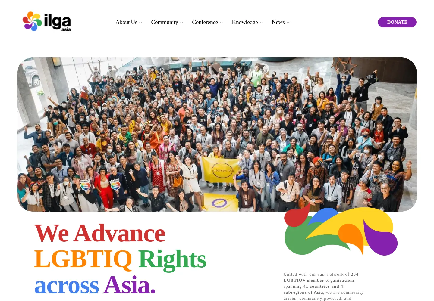Captured homepage of ilgaasia.org in the current scan