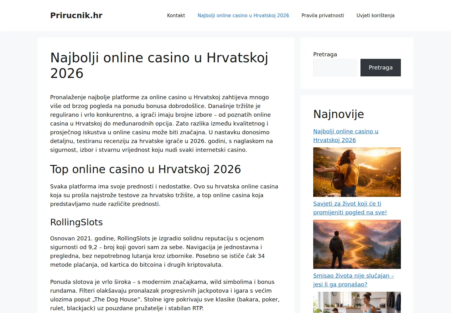 Screenshot of prirucnik.hr