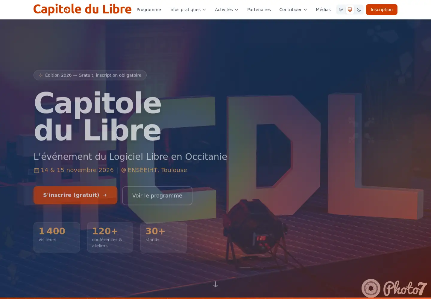 Captured homepage of capitoledulibre.org in the current scan