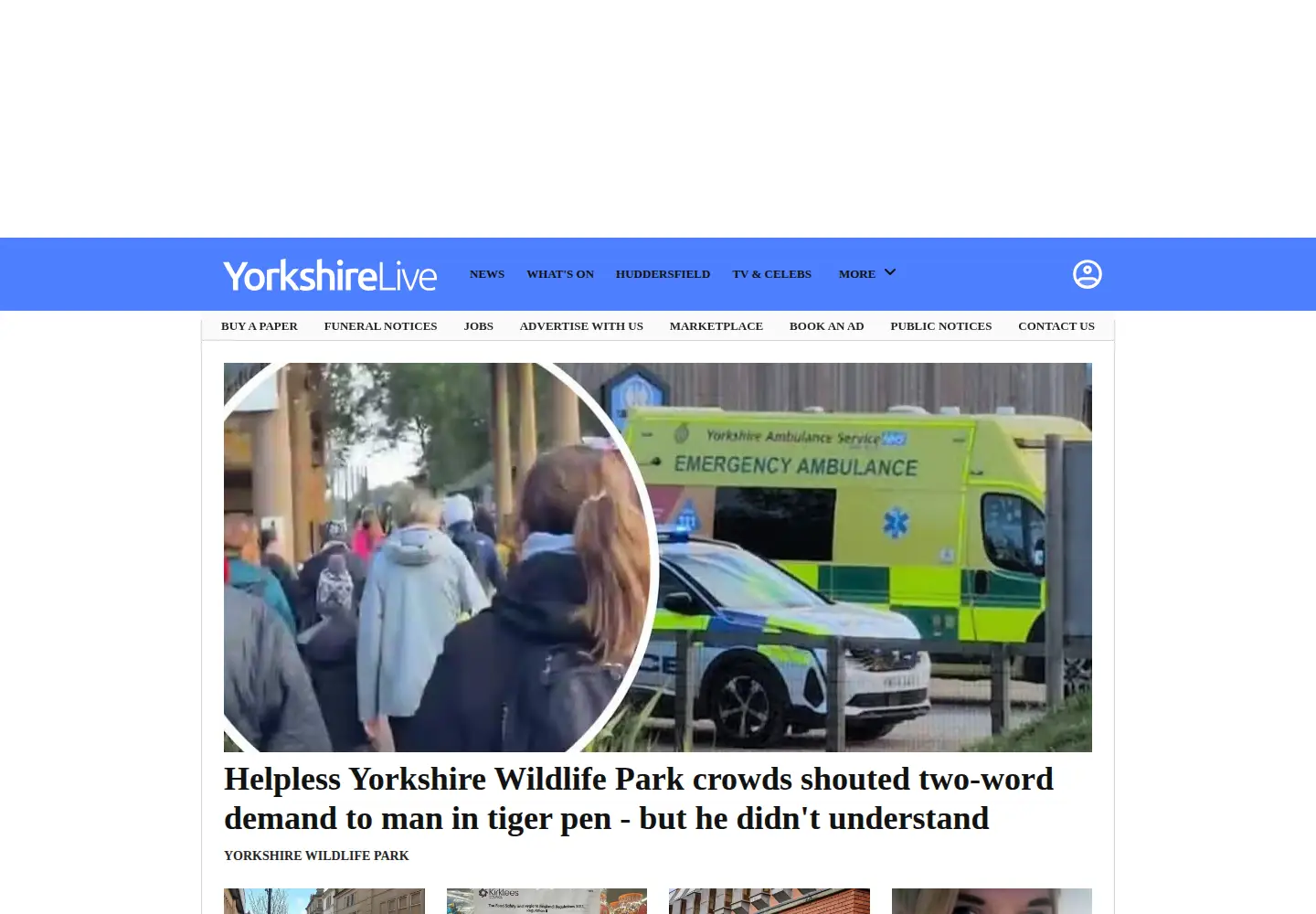 Captured homepage of examinerlive.co.uk in the current scan