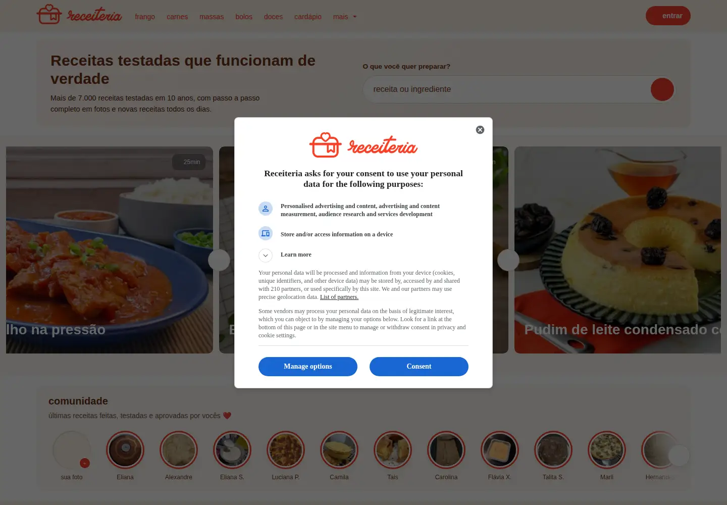 Screenshot of receiteria.com.br