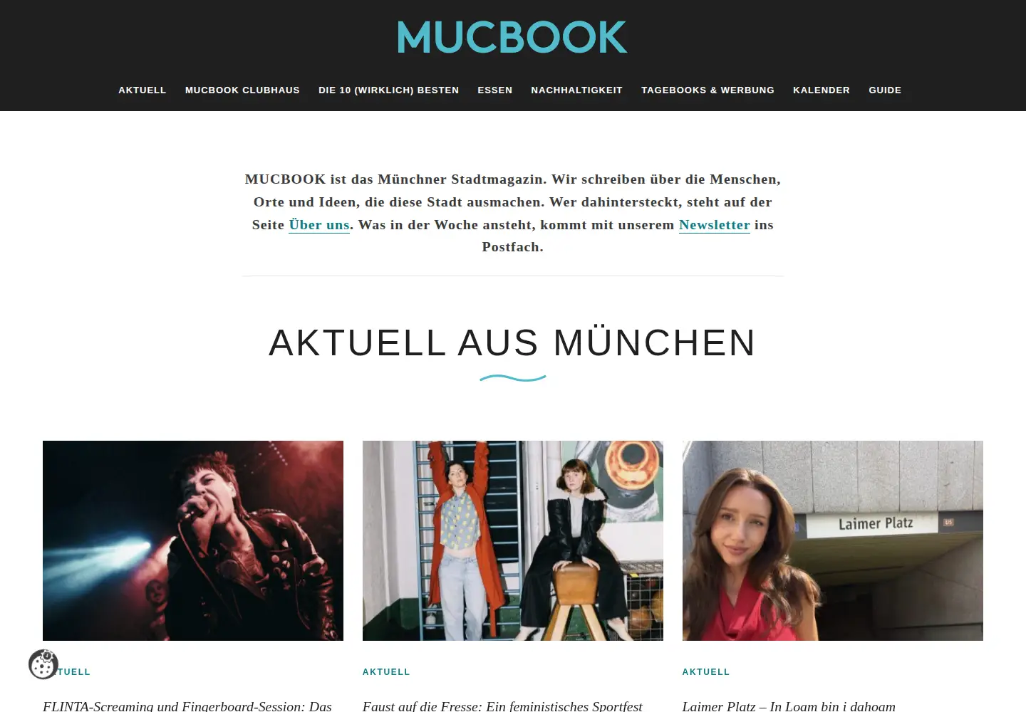 Captured homepage of mucbook.de in the current scan