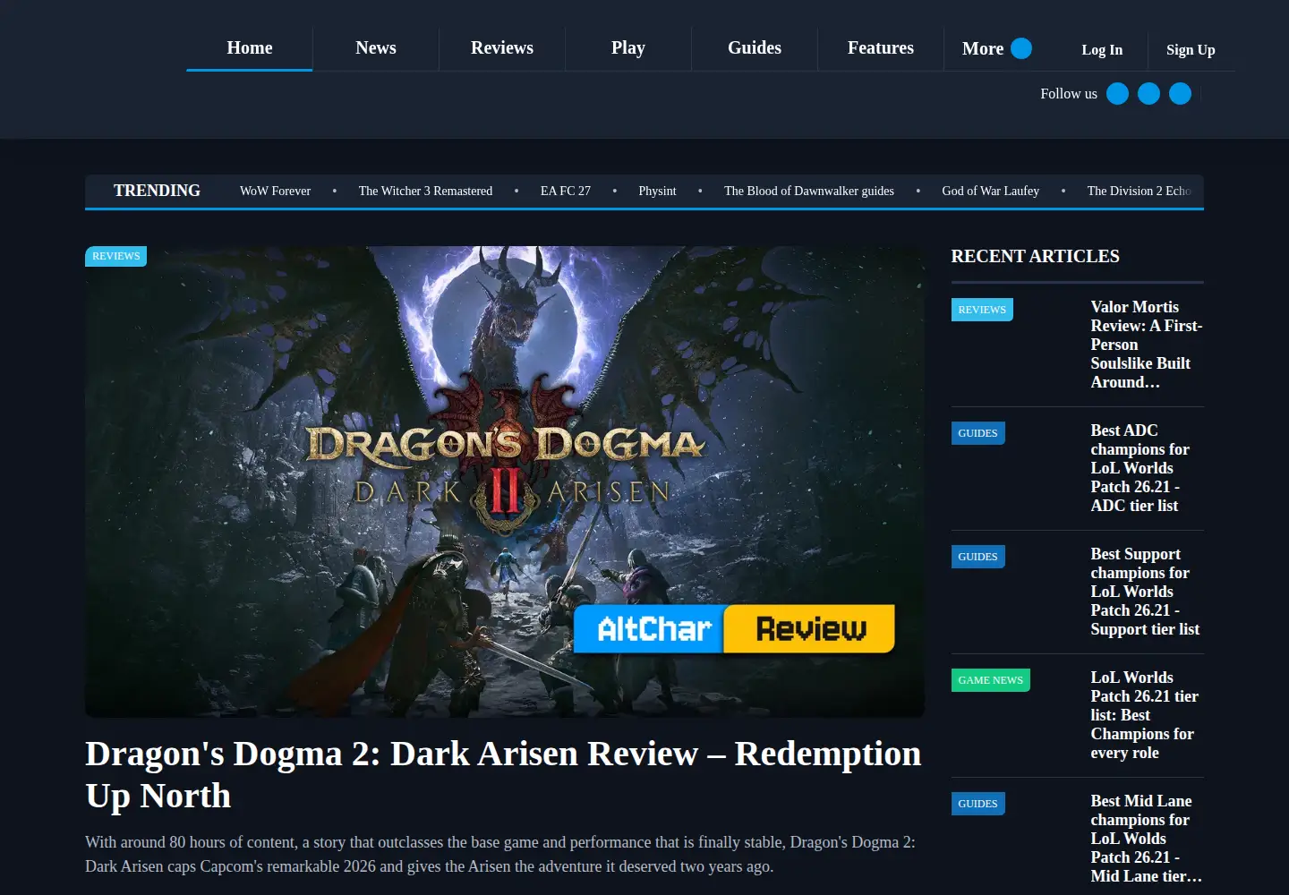 Screenshot of altchar.com