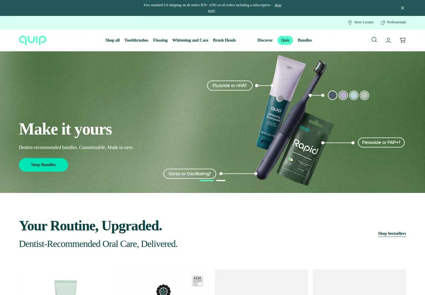 Captured homepage of getquip.com in the current scan