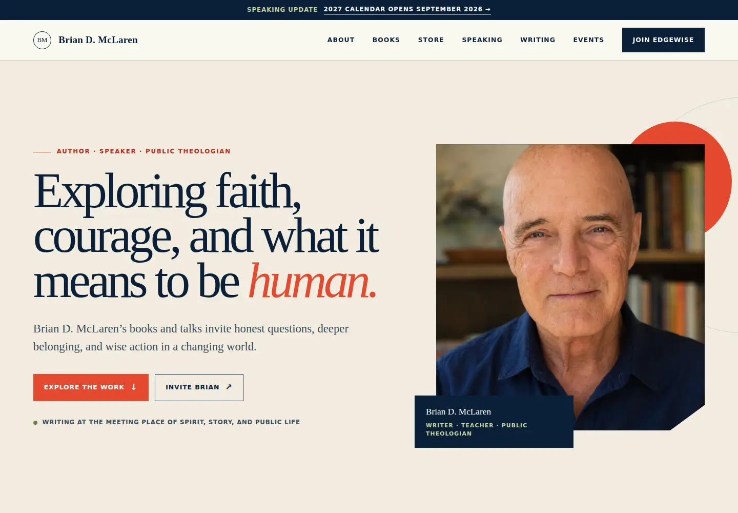 Screenshot of brianmclaren.net