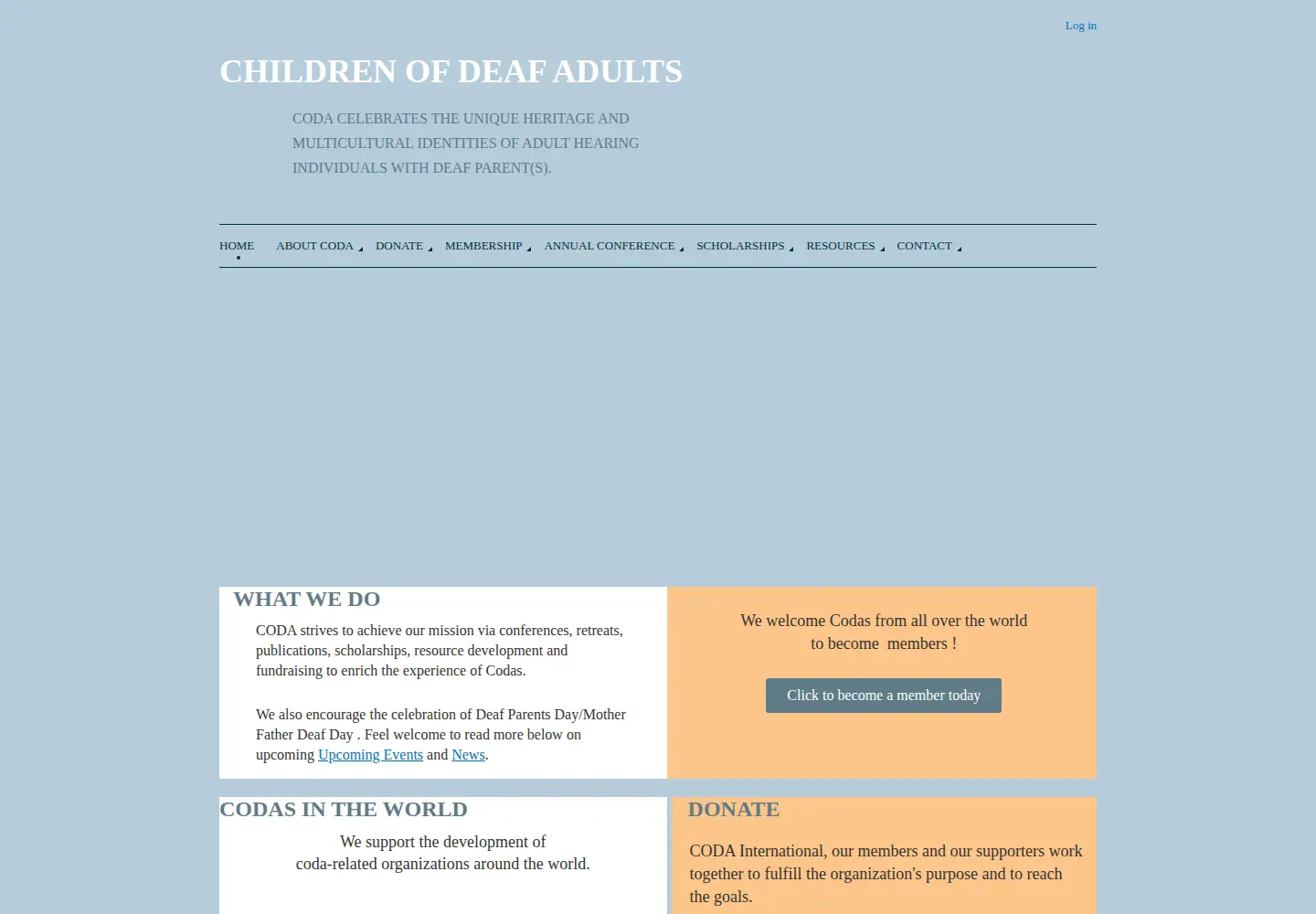 Captured homepage of coda-international.org in the current scan