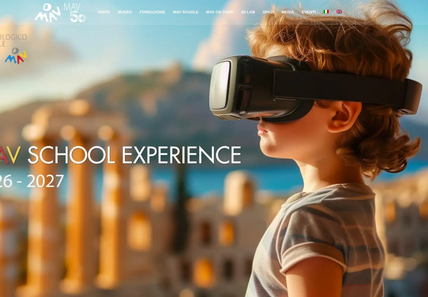 Captured homepage of museomav.it in the current scan