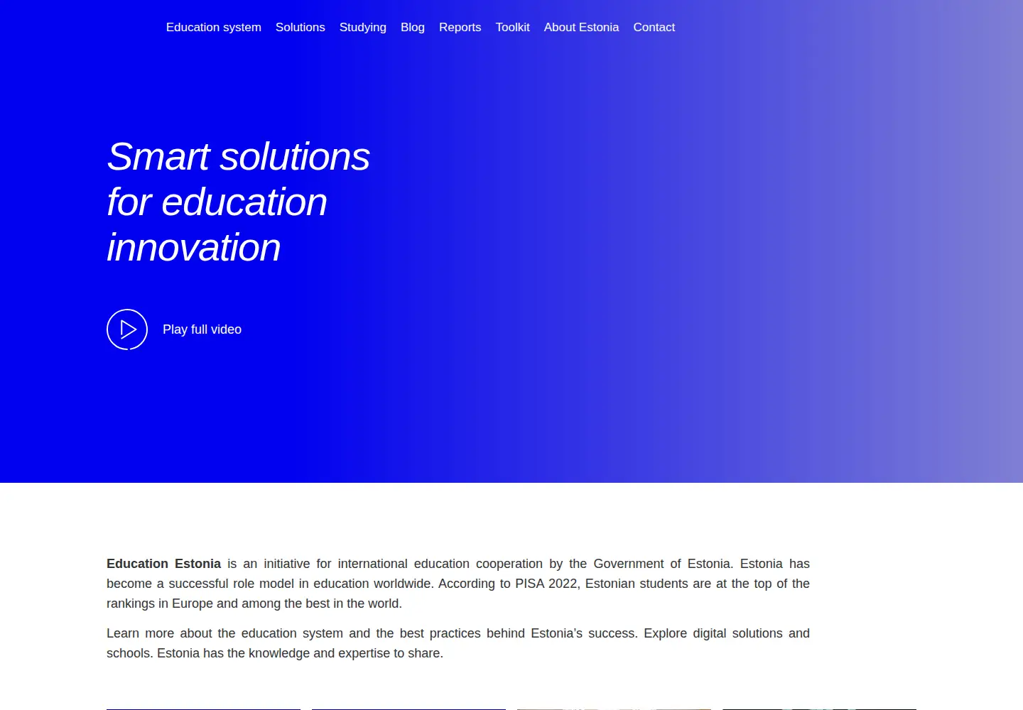 Screenshot of educationestonia.org