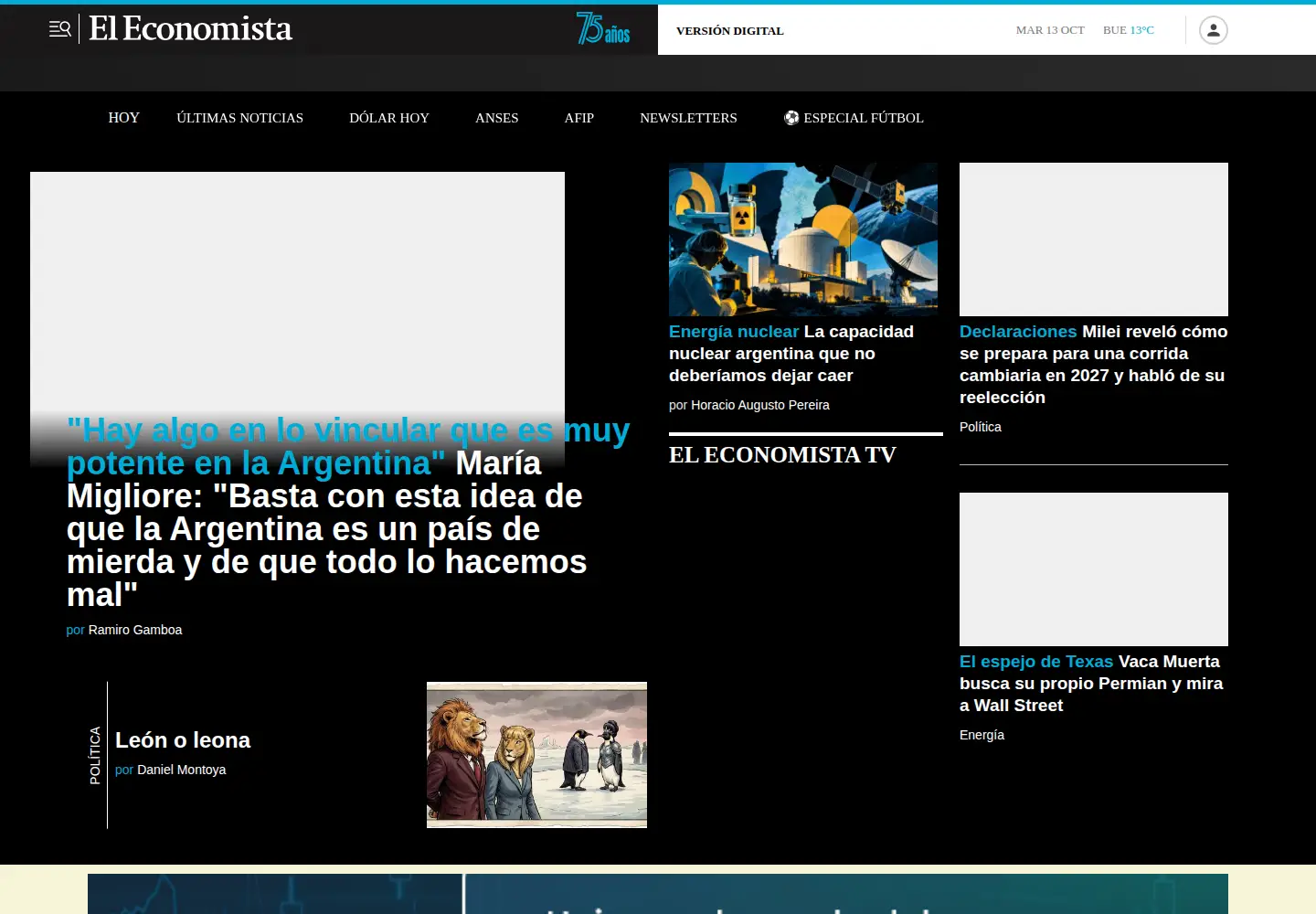 Screenshot of eleconomista.com.ar