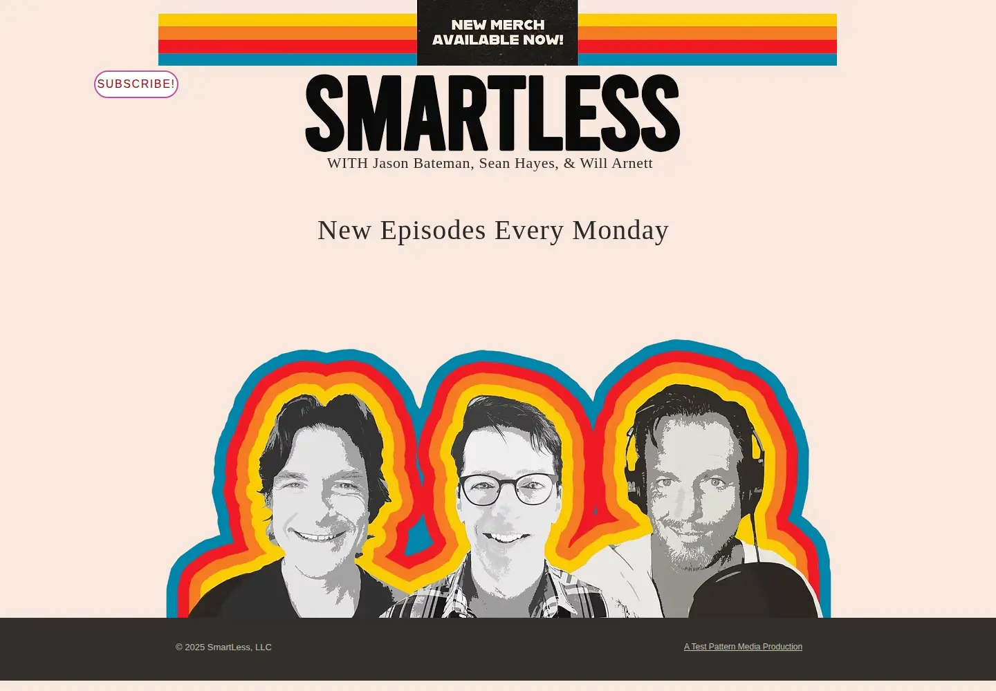 Captured homepage of smartless.com in the current scan