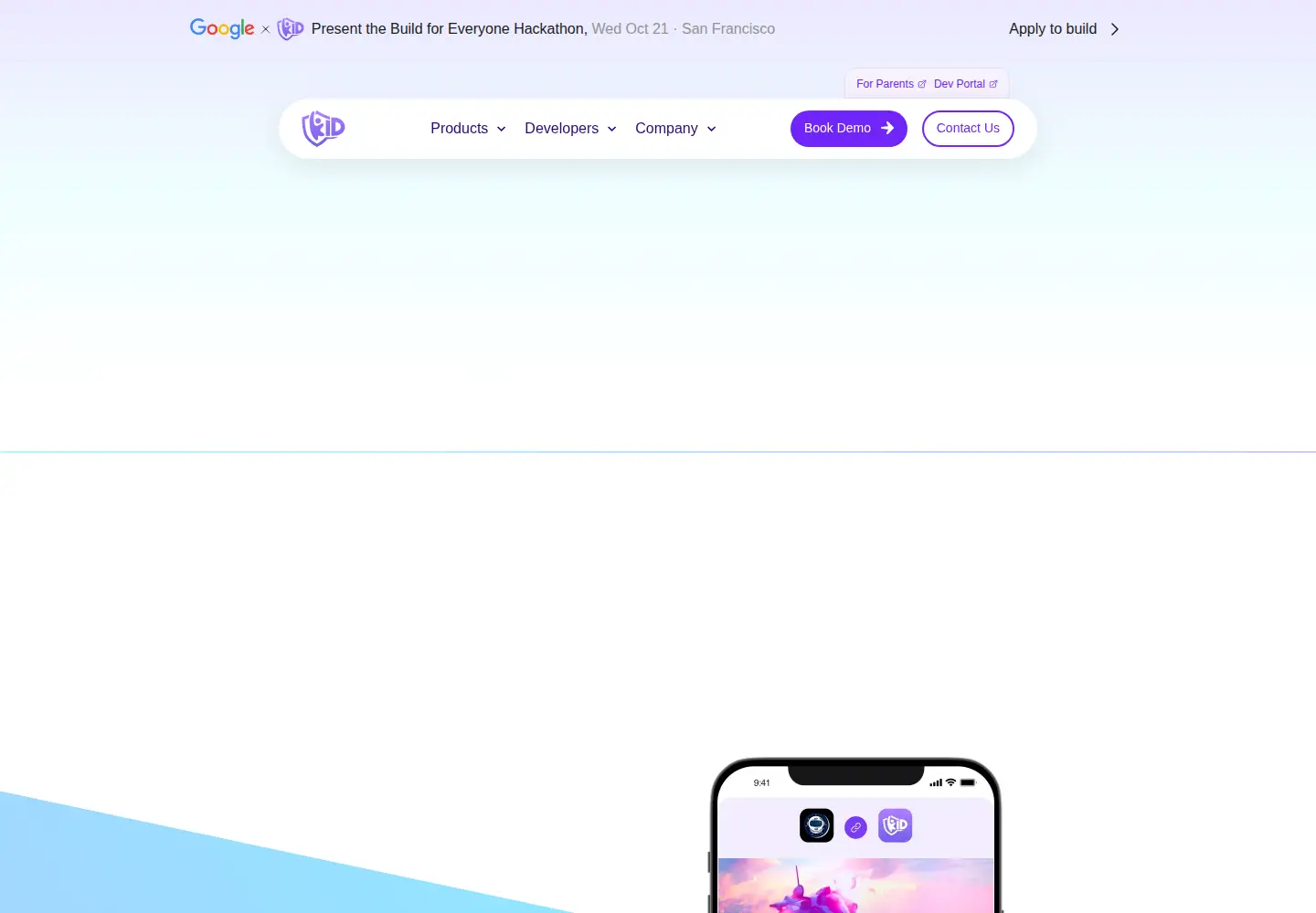 Captured homepage of k-id.com in the current scan