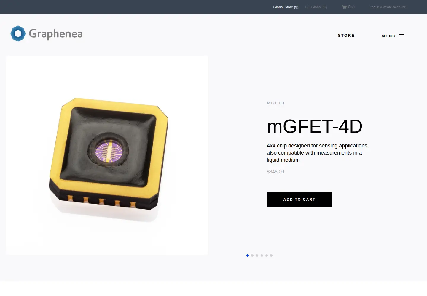 Screenshot of graphenea.com
