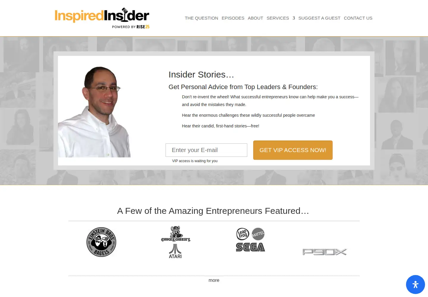Captured homepage of inspiredinsider.com in the current scan
