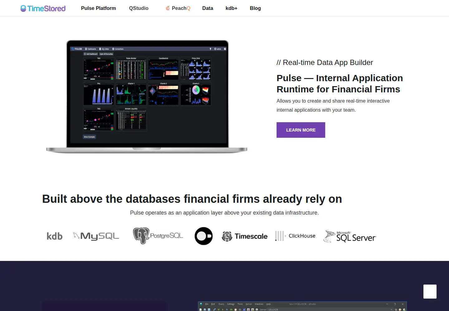 Captured homepage of timestored.com in the current scan