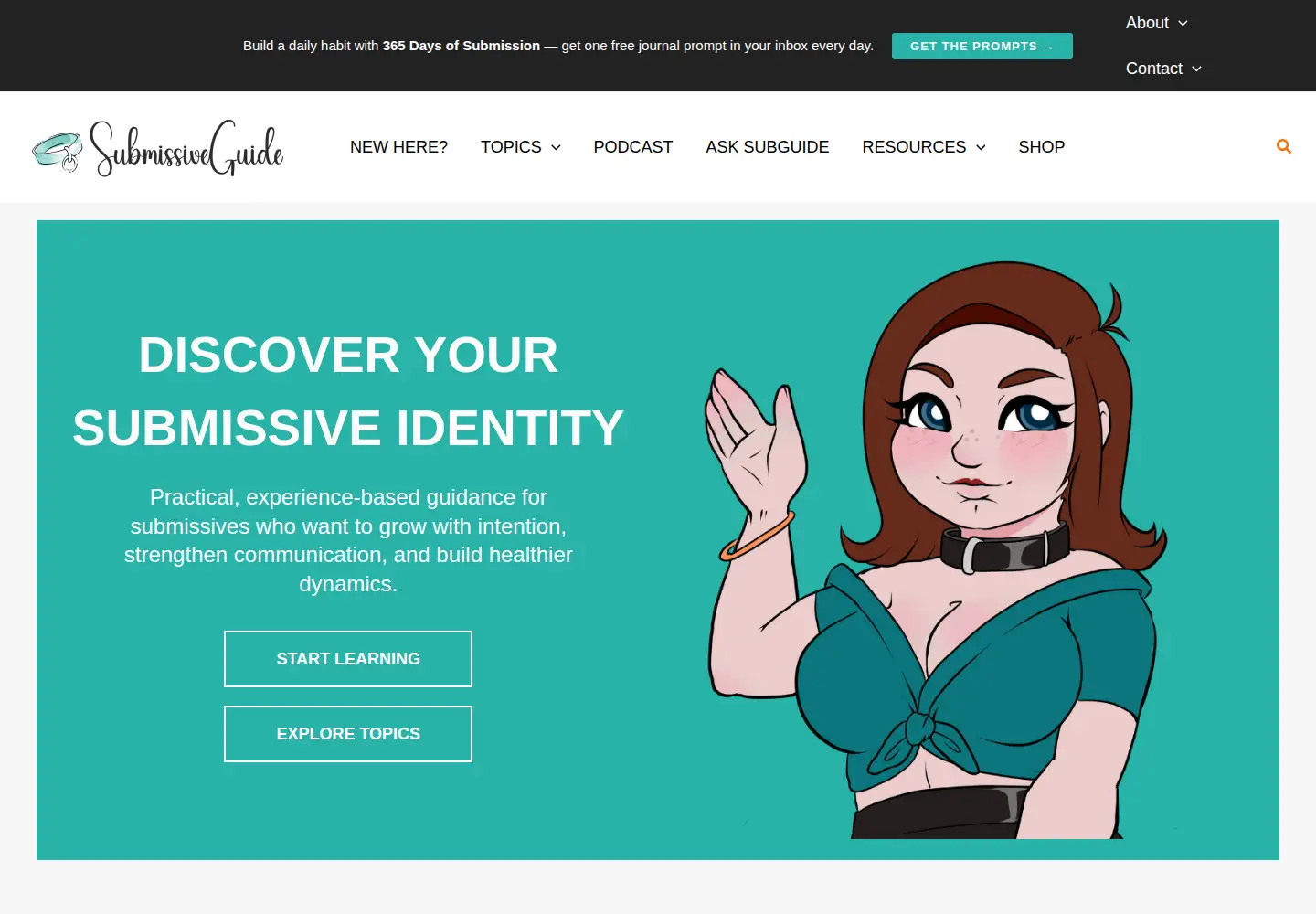 Screenshot of submissiveguide.com