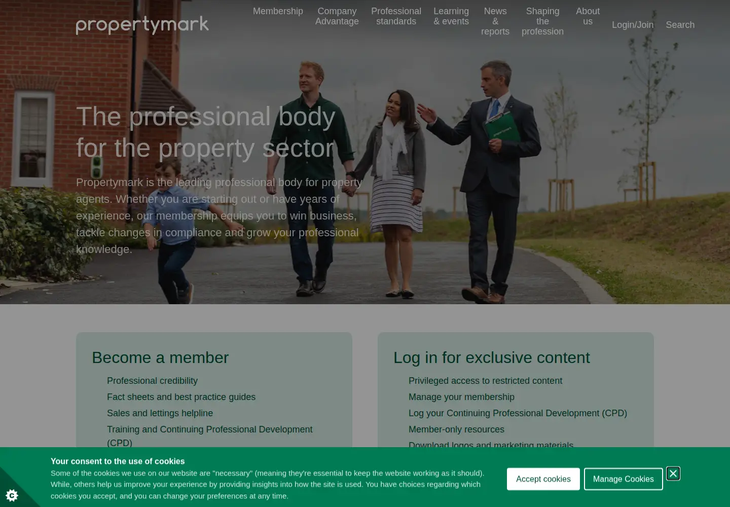 Screenshot of propertymark.co.uk