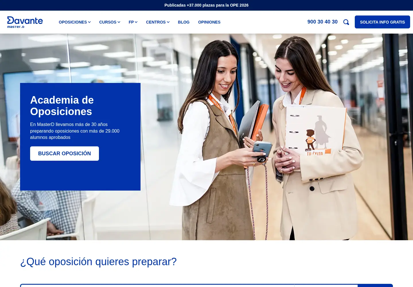 Captured homepage of masterd.es in the current scan