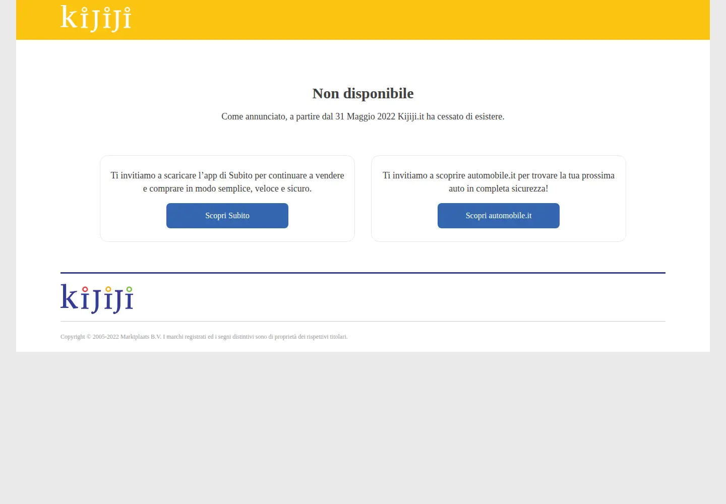 Screenshot of kijiji.it