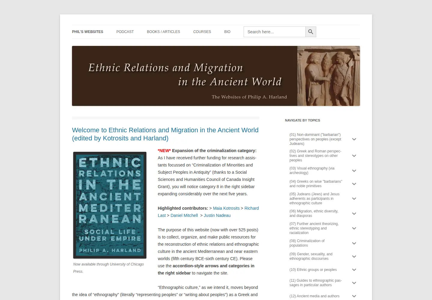 Screenshot of philipharland.com