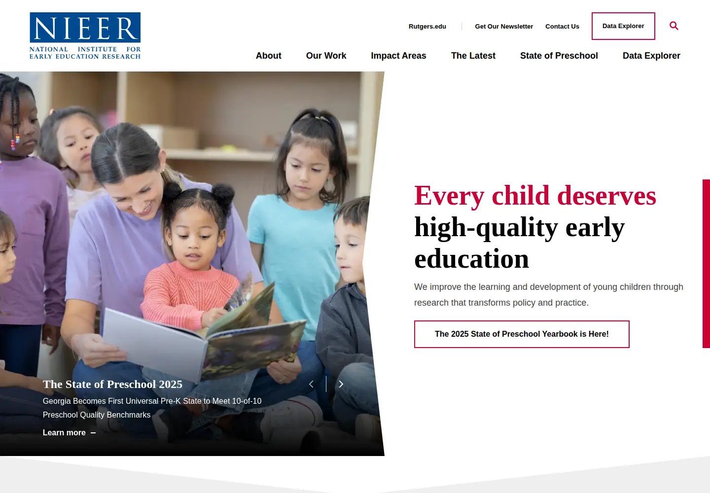 Screenshot of nieer.org