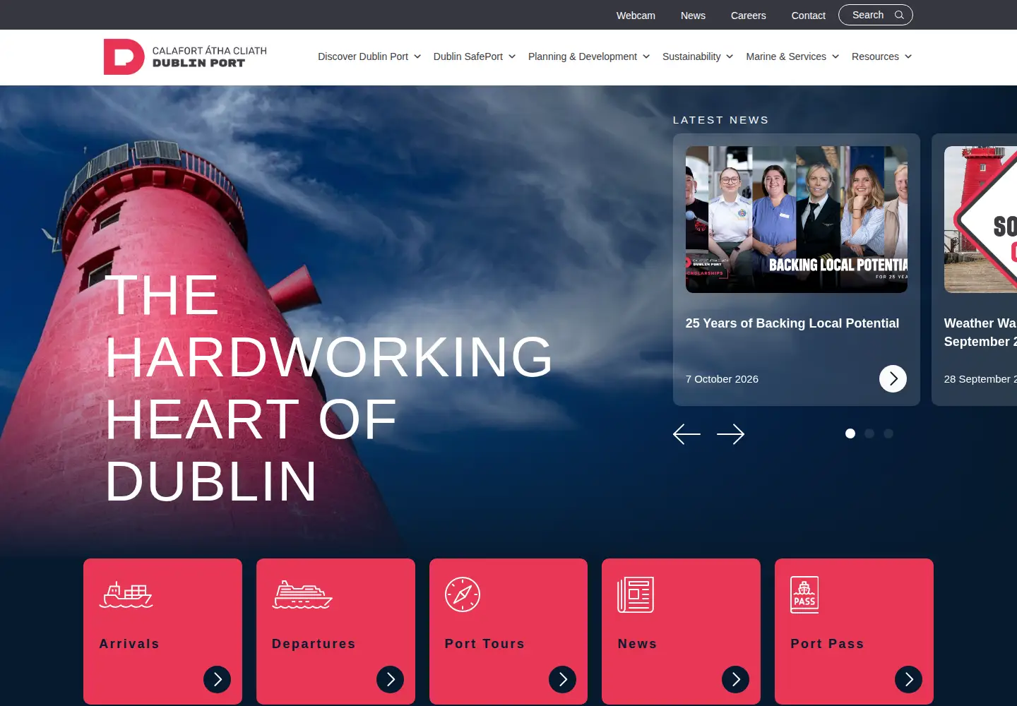 Screenshot of dublinport.ie