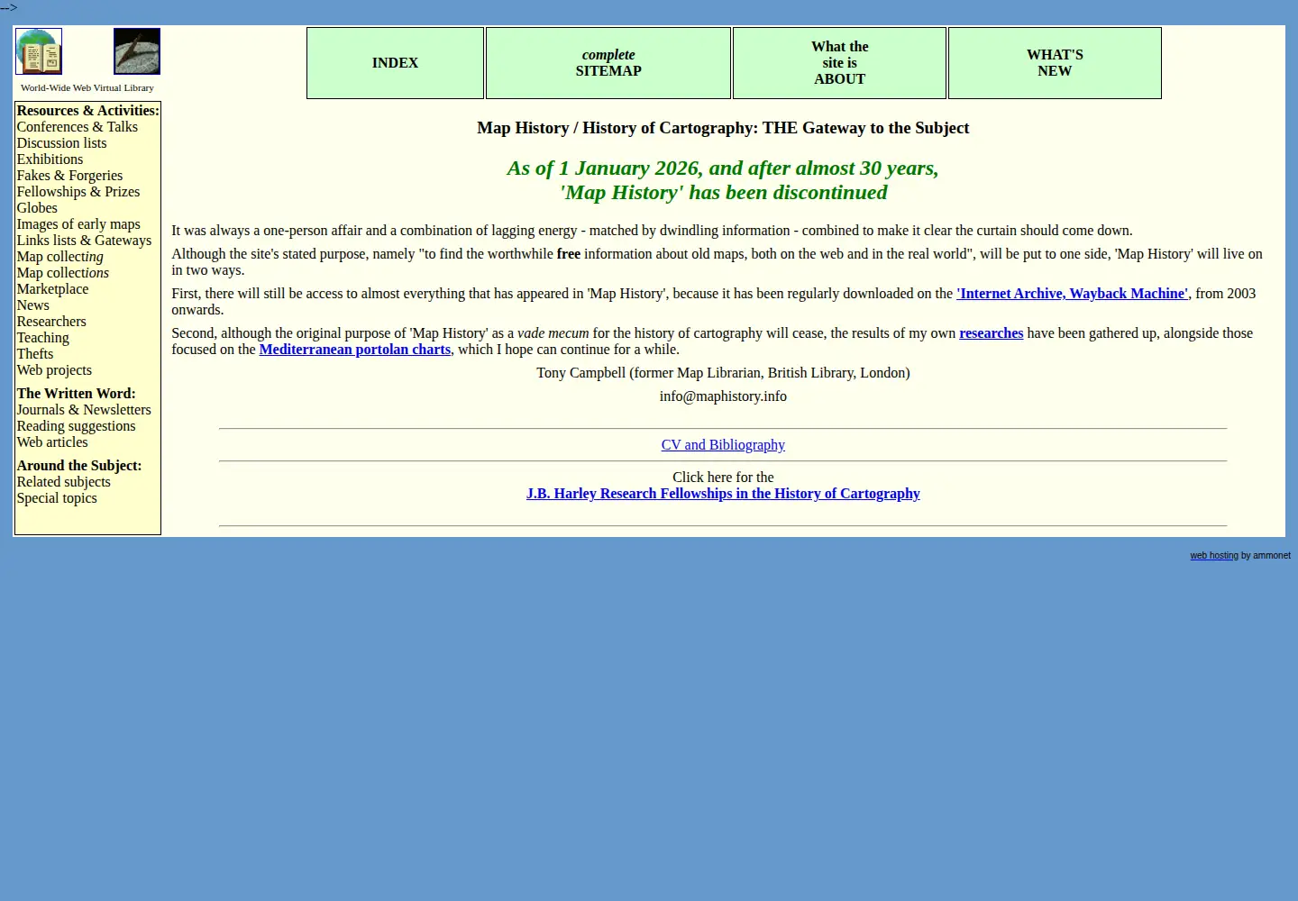 Screenshot of maphistory.info
