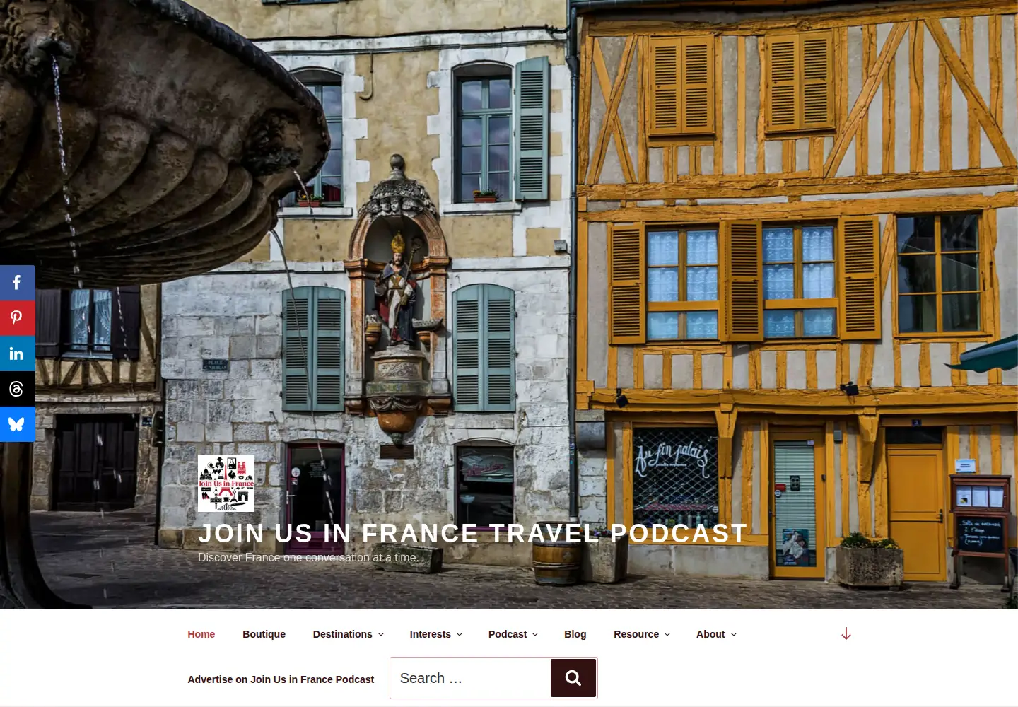 Screenshot of joinusinfrance.com