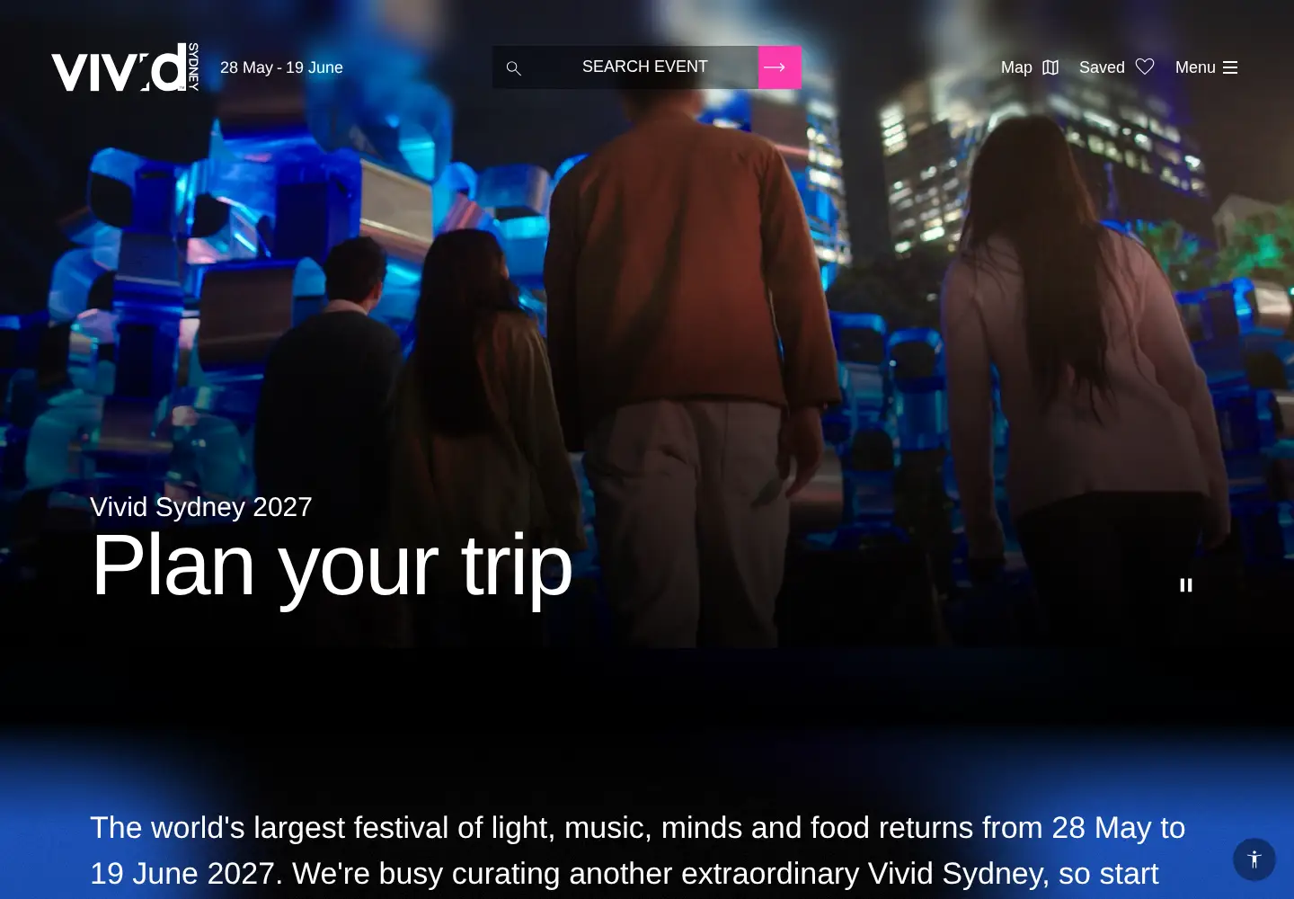 Screenshot of vividsydney.com
