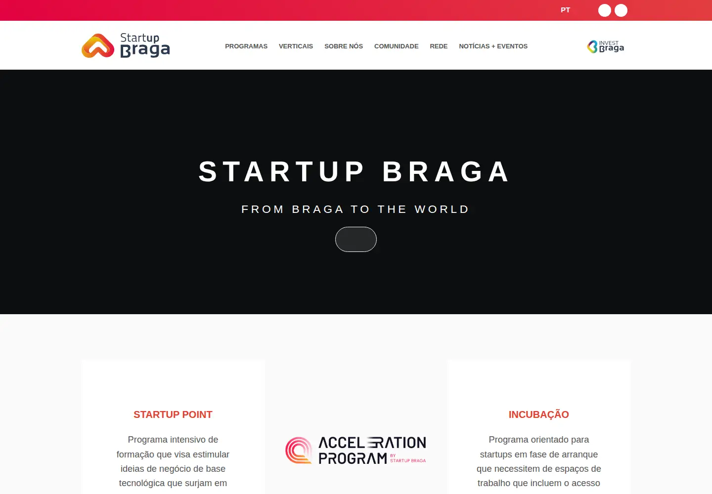 Screenshot of startupbraga.com