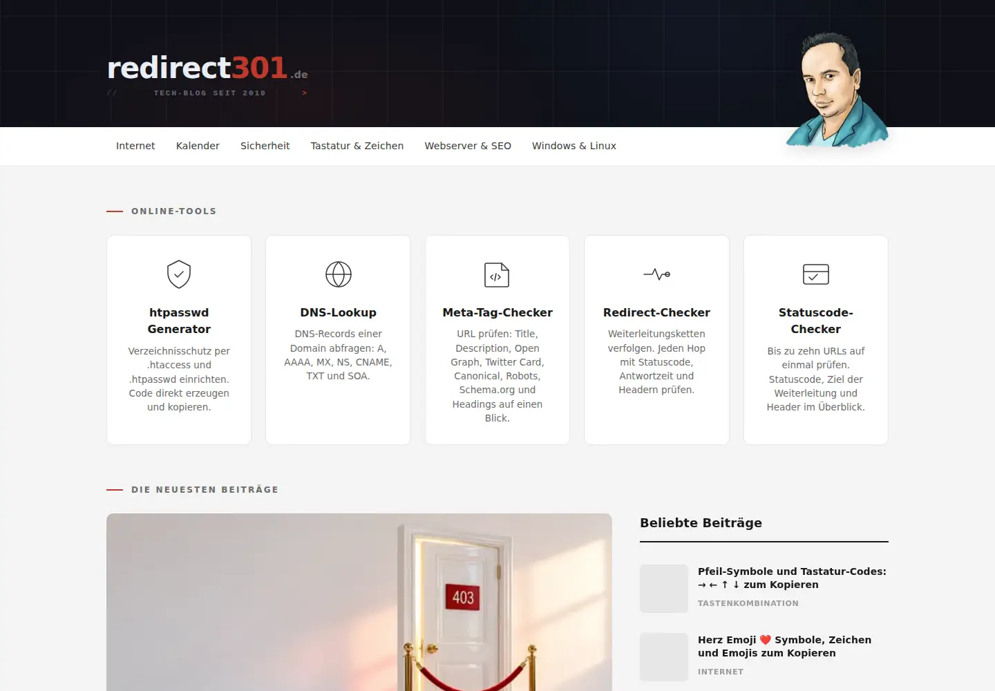 Screenshot of redirect301.de