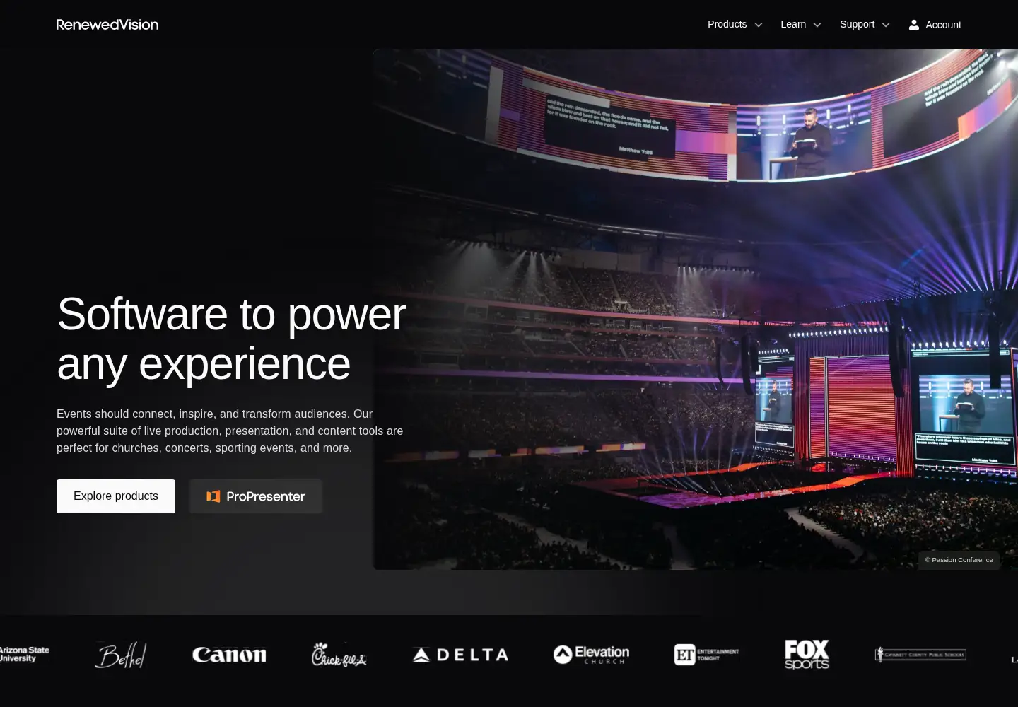 Captured homepage of renewedvision.com in the current scan