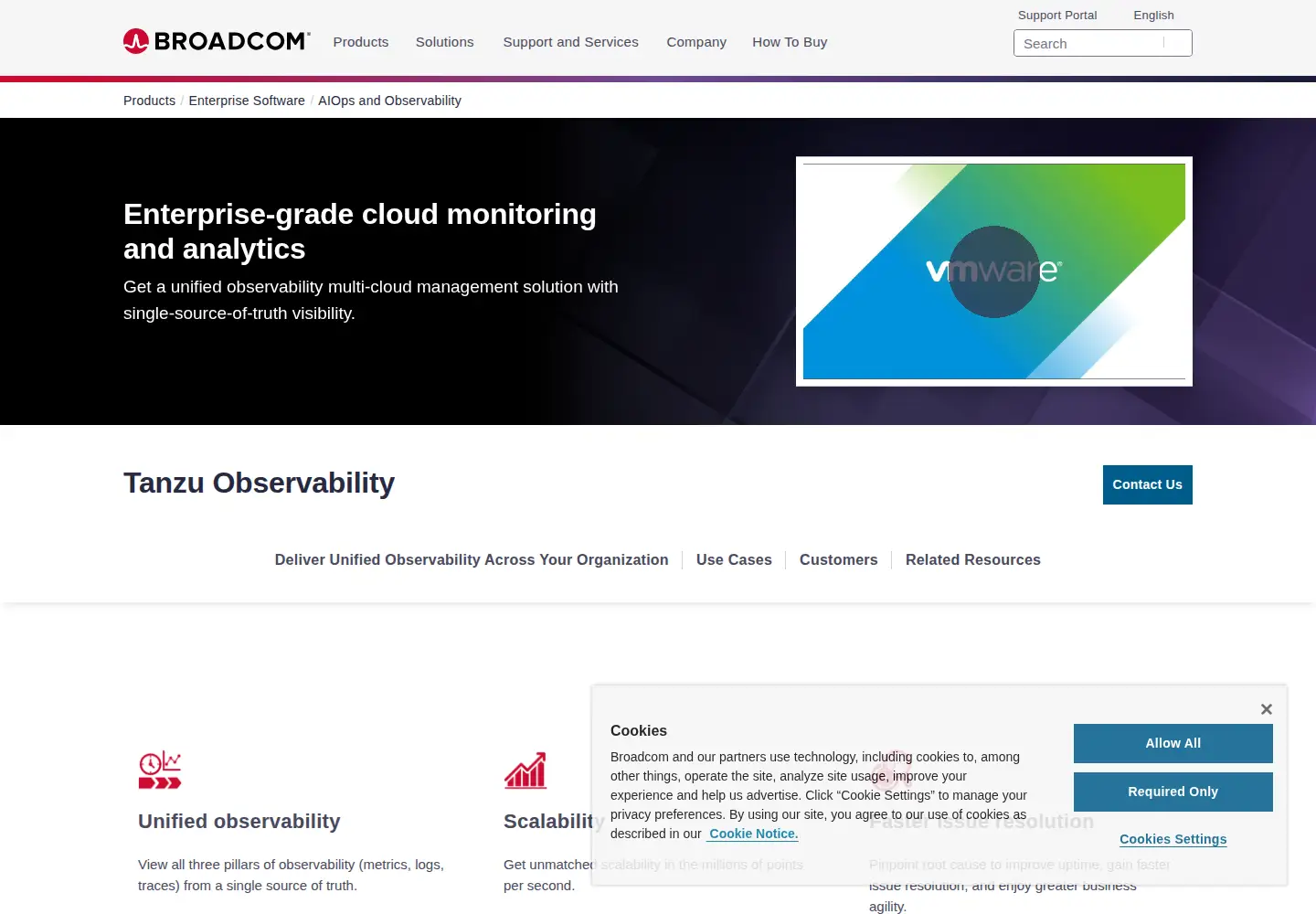 Captured homepage of wavefront.com in the current scan