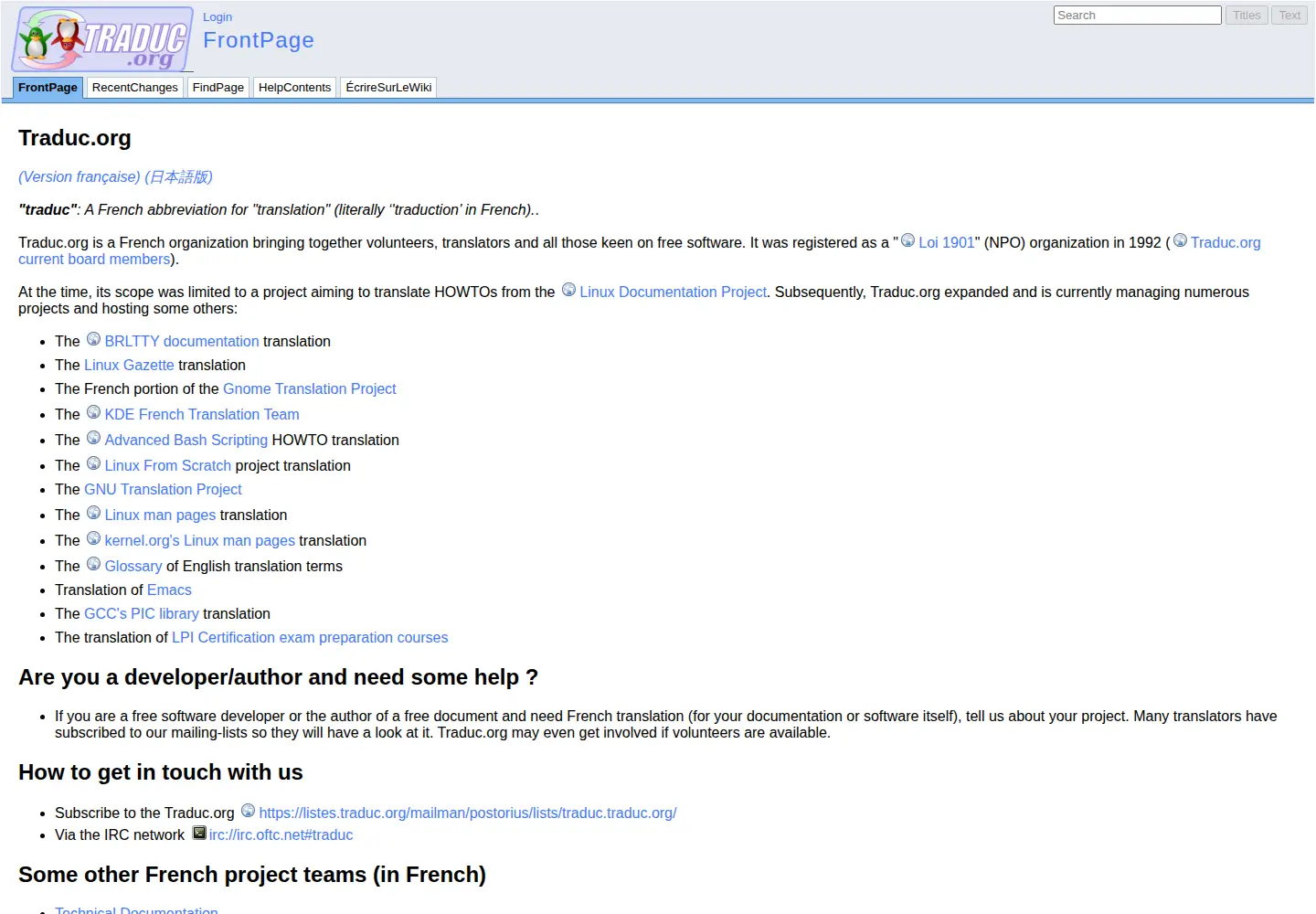 Screenshot of traduc.org