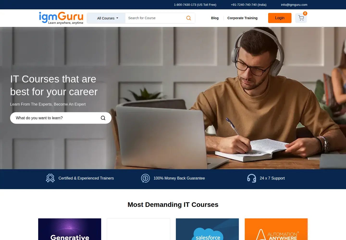 Captured homepage of igmguru.com in the current scan