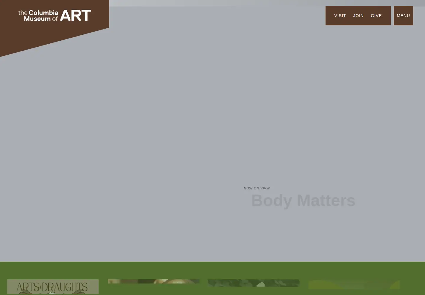 Screenshot of columbiamuseum.org