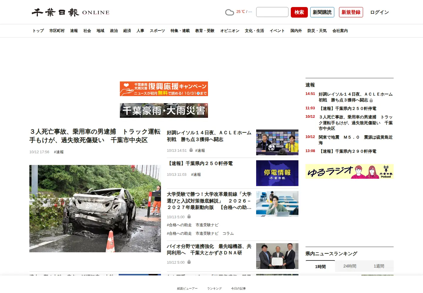 Captured homepage of chibanippo.co.jp in the current scan