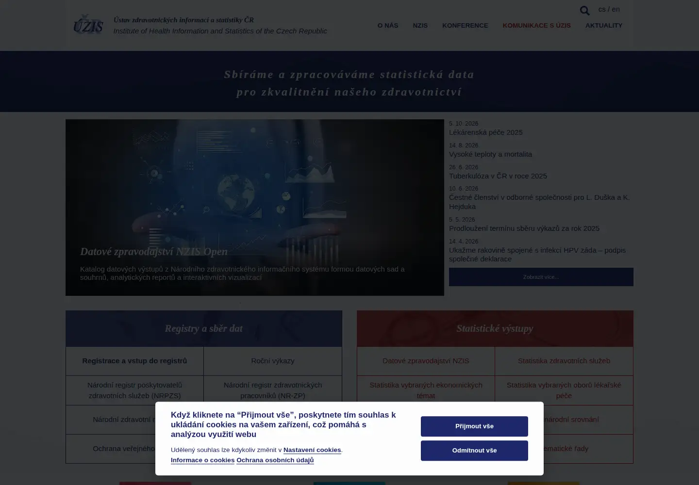 Screenshot of uzis.cz