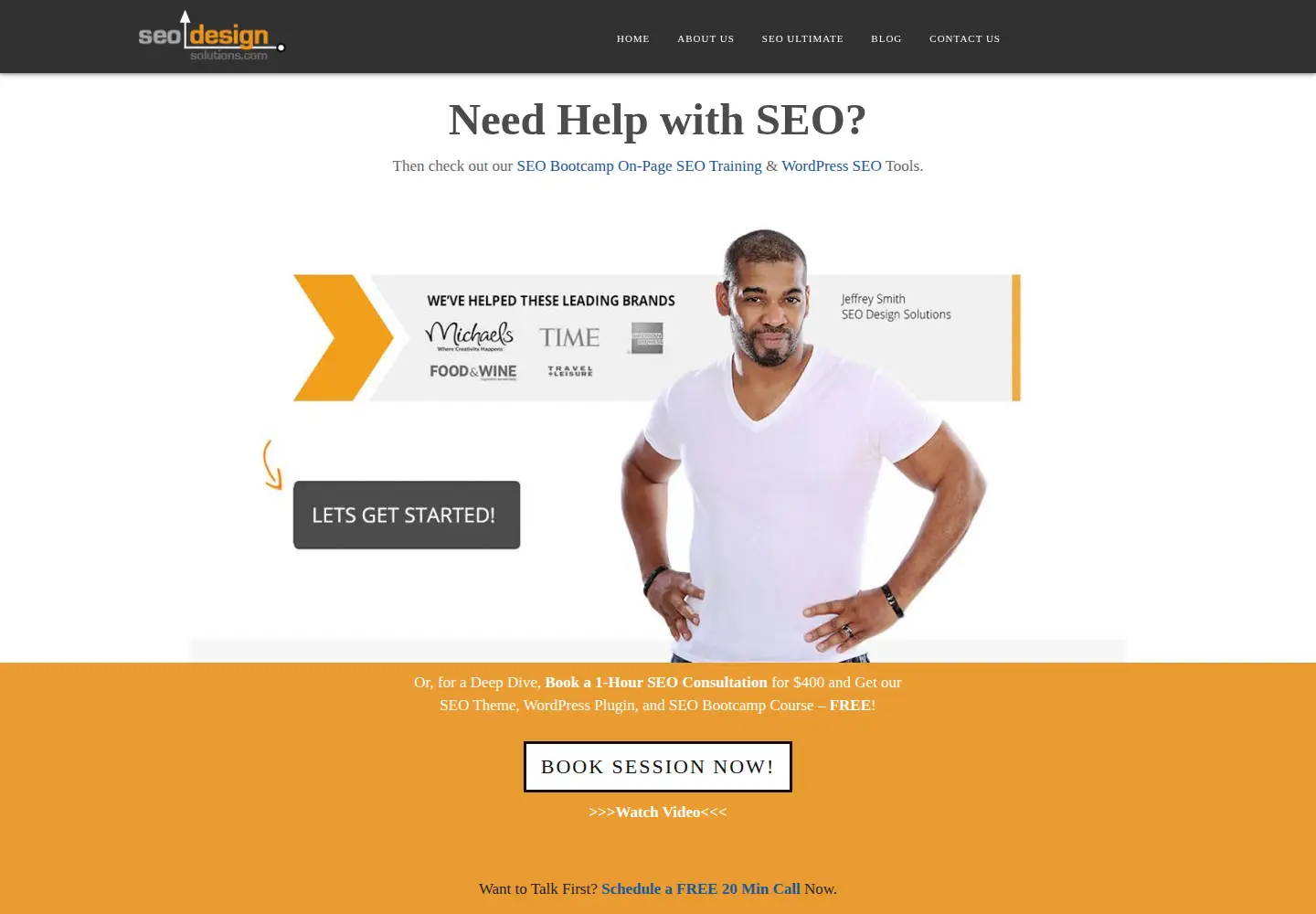 Captured homepage of seodesignsolutions.com in the current scan