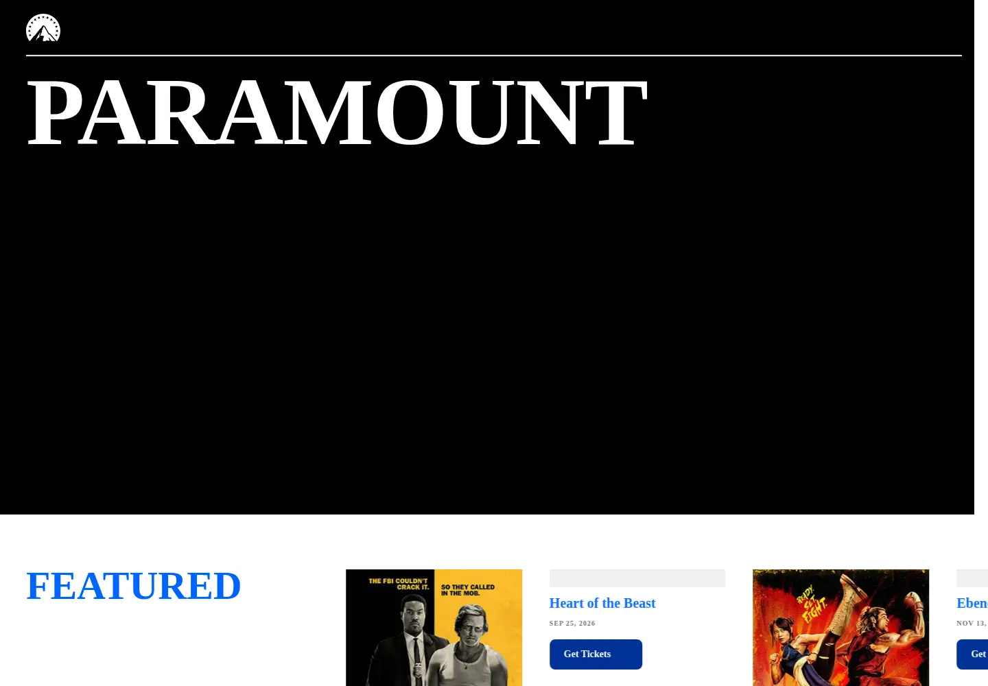 Screenshot of paramountmovies.com