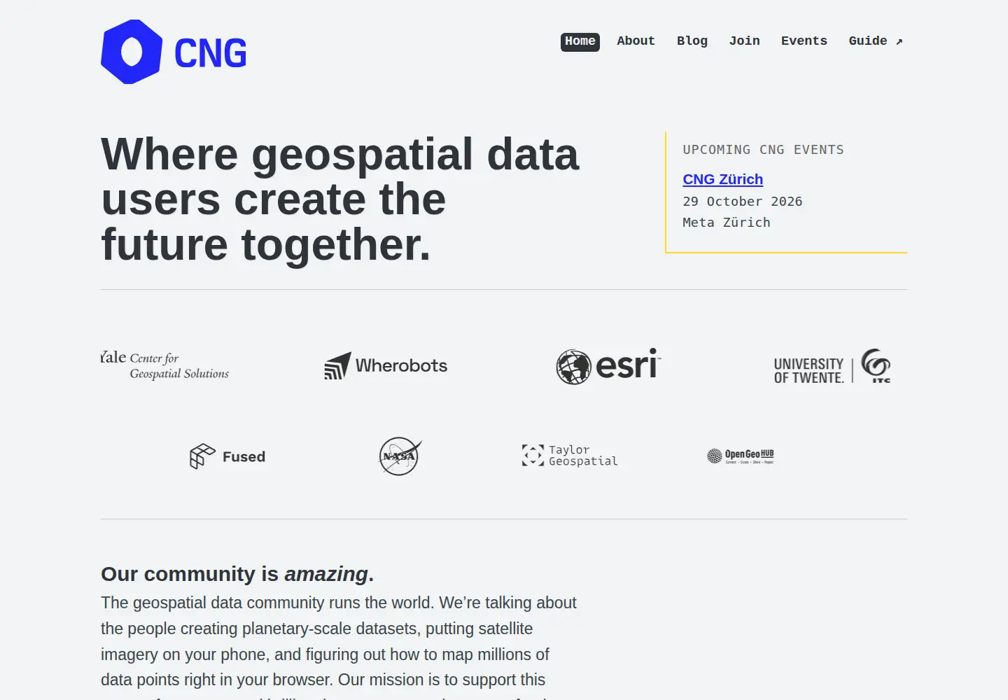 Screenshot of cloudnativegeo.org