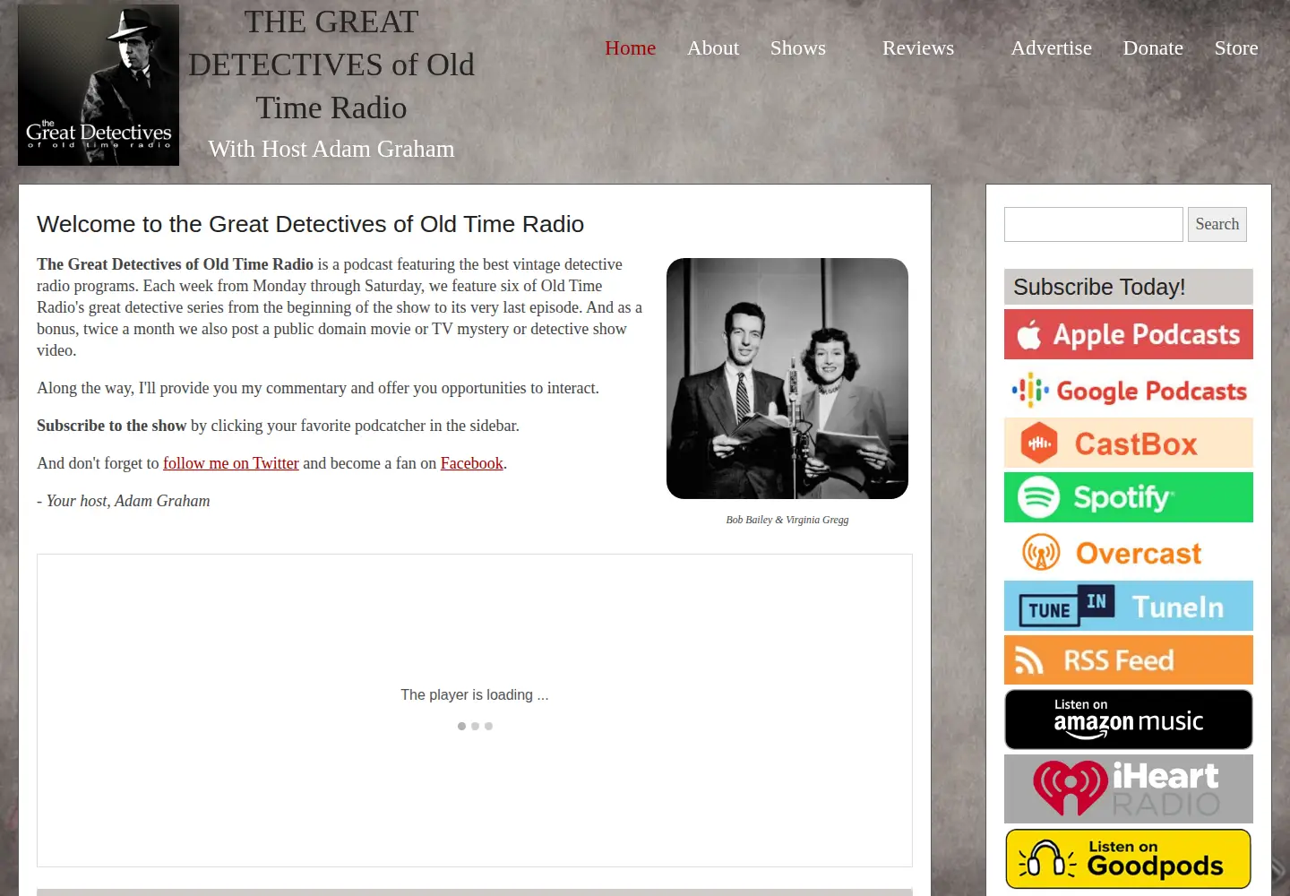 Captured homepage of greatdetectives.net in the current scan