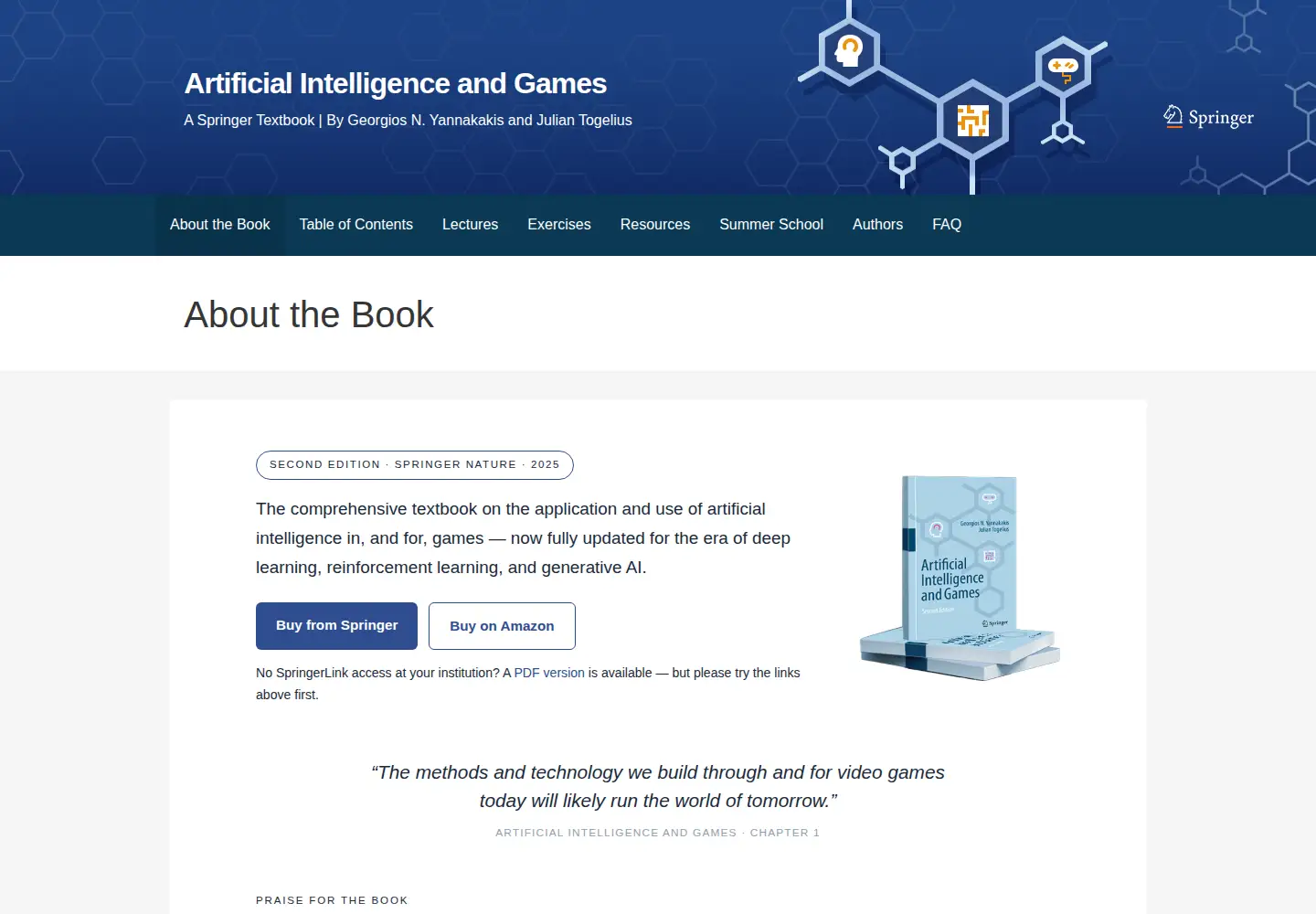 Screenshot of gameaibook.org
