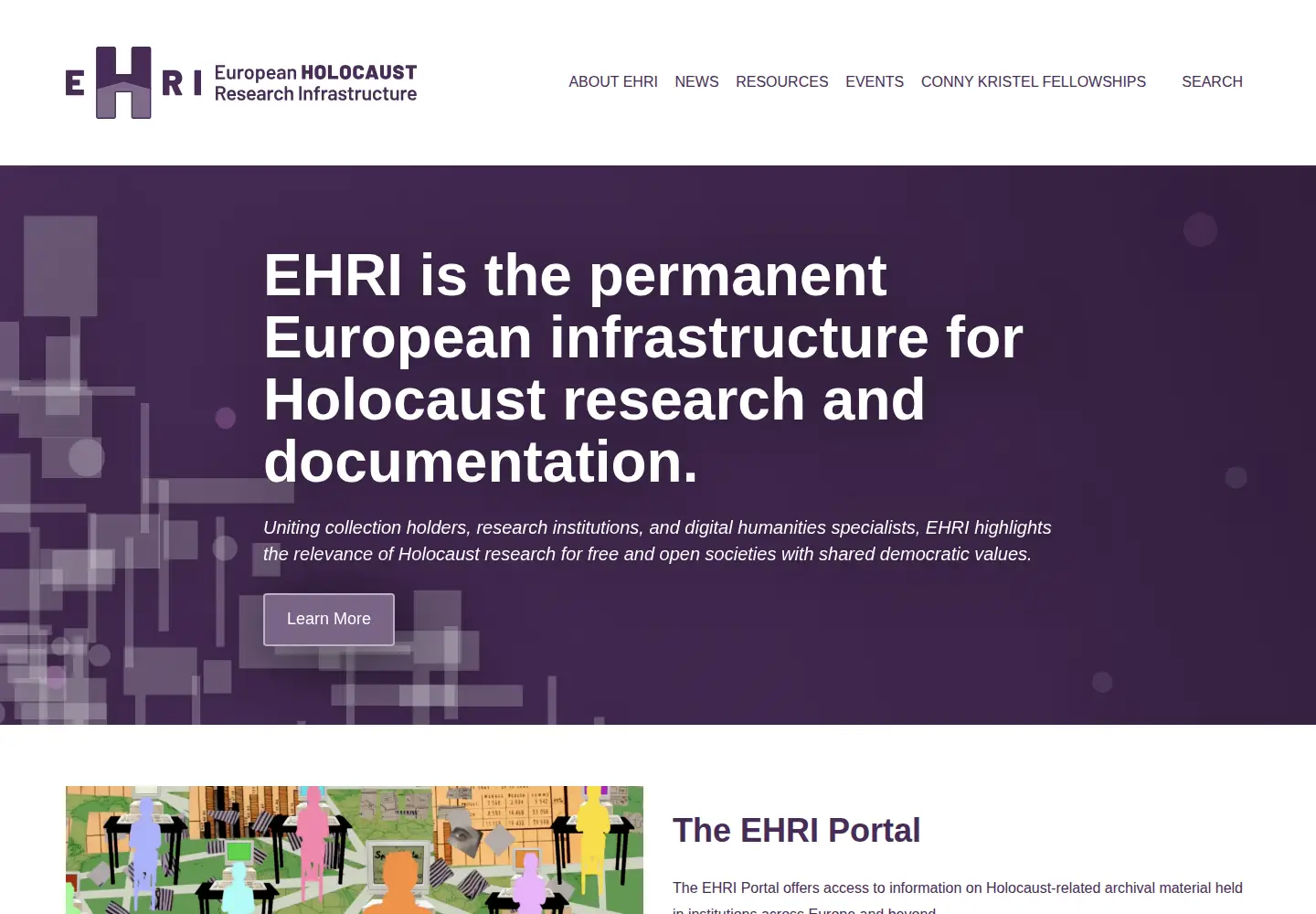 Screenshot of ehri-project.eu