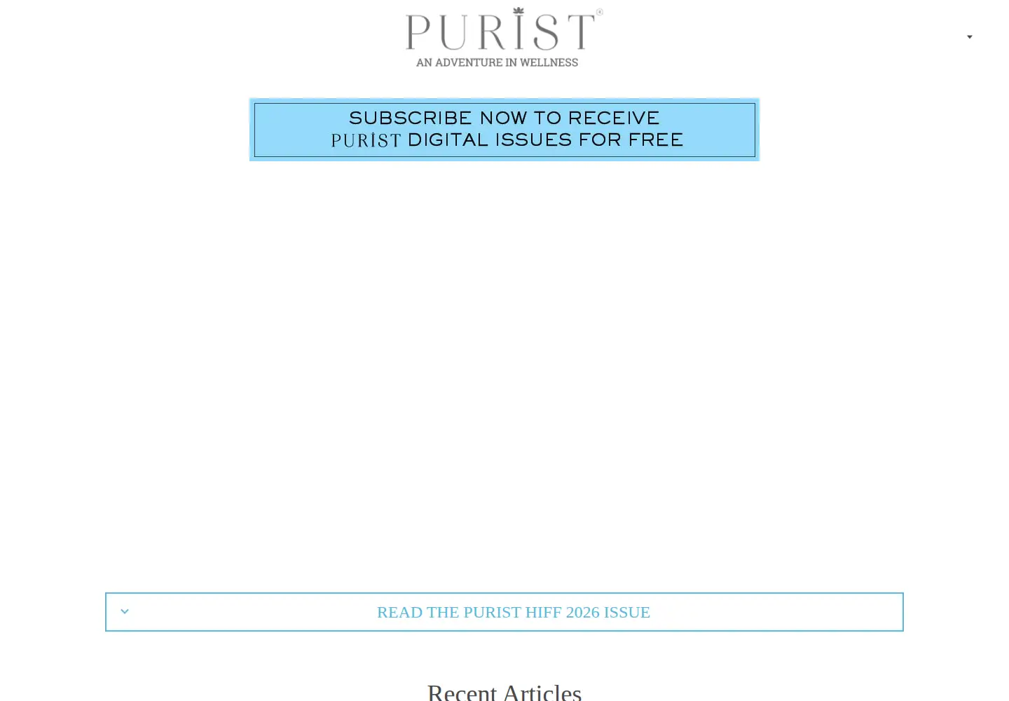 Captured homepage of thepuristonline.com in the current scan